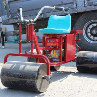 劳美新款小麦压地机汽油柴油电动压实机小型三轮压地车镇压机苗床