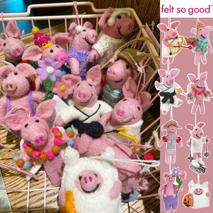 【猪猪合集】feltsogood丘比特小猪仙女猪羊毛毡挂件尼泊尔包挂