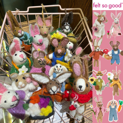 feltsogood兔子正品羊毛毡挂件