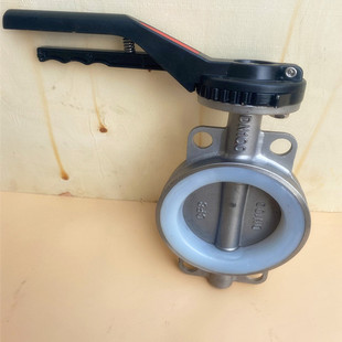 不锈钢对夹式蝶阀D71X-16P手动鸭嘴阀门 手柄蝶阀DN50 65 80 100