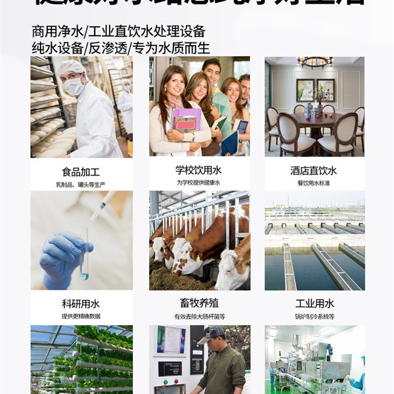 大型商用RO净水设备工业反渗透水处理设备去离子纯净水直饮机