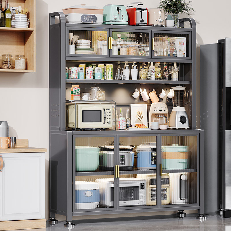 厨房餐柜收纳柜落地多层柜子置物架多功能靠墙带门歺边收纳柜,厨房/烹饪用具,厨房置物架/置物柜/角架,淘宝优惠券,粉丝福利购,淘宝优惠卷