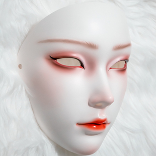 魂作物古风面具全脸成人美女白色国风汉服cos变装道具情调假面罩