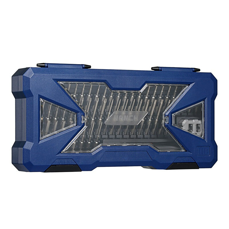 南旗55合一螺丝刀套装铝合金属快换自锁手柄6六凹批头S2弹射伸缩1