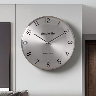 北欧静音轻奢钟表简约挂钟时尚现代大气高档客厅家用时钟挂墙装饰