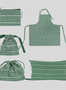 KBP Miller Green 手拿包 抱枕 北欧风绿色 条纹布艺 收纳 文艺