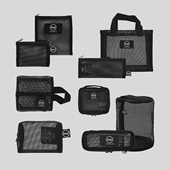 大号 便携收纳 Mesh KBP 多功能 网眼 黑丝 旅行包 手拿包 大容量