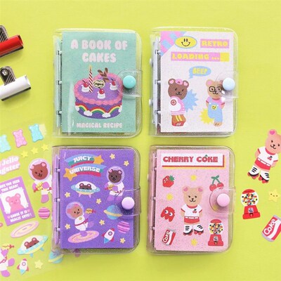 韩国Plan d少女心可r爱随身活页记事本mini3孔追星女孩手帐日记本