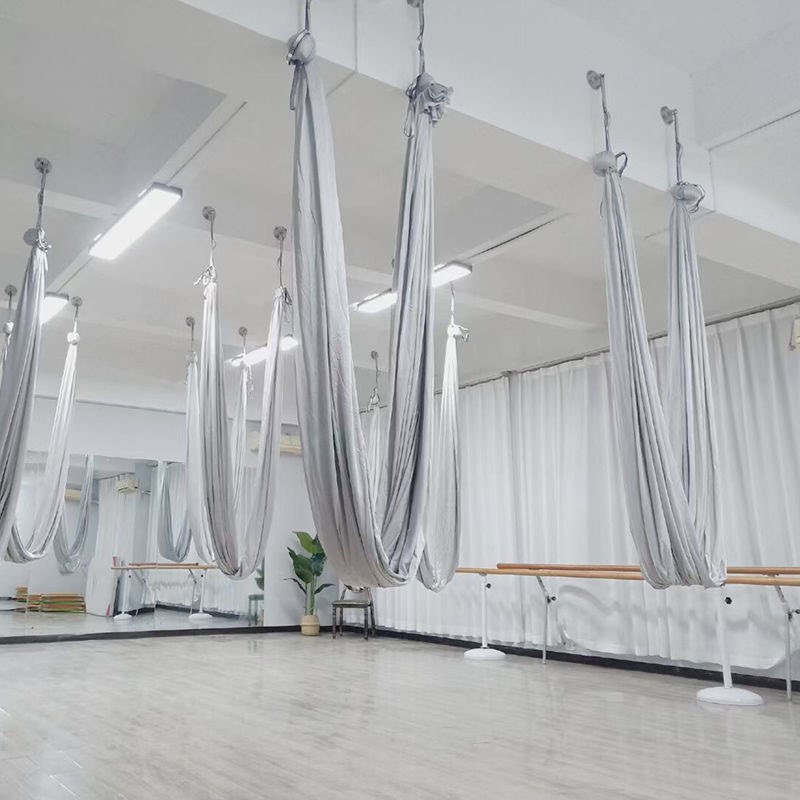 空中瑜伽吊床彩色布美式弹力绳y绸缎配件家用免打孔健身馆旋转空