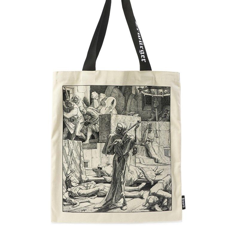 雷特尔死神主题双面木刻画J大容量单肩帆布包,箱包皮具/热销女包/男包,时尚帆布包,淘宝优惠券,粉丝福利购,淘宝优惠卷