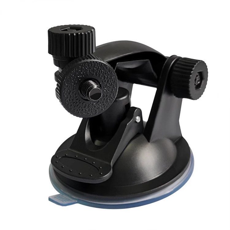 运动相机配件 长柄吸盘车载支架 1/4螺丝汽车吸盘 大炮
