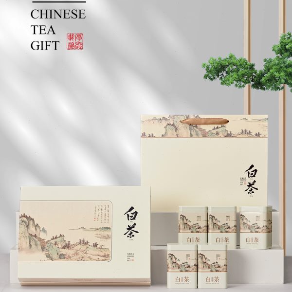 高档半斤福鼎白茶礼盒茶叶包装盒安吉白茶白毫银针礼盒空盒可定制