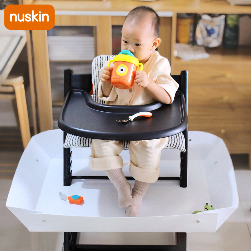nuskin成长椅兜食器儿童餐z椅自主进食收集器婴儿添加辅食接食物