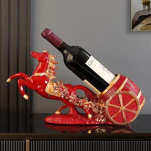 饰品摆件现代轻奢简约高档红酒架客厅家居玄关电视柜工艺品 酒柜装