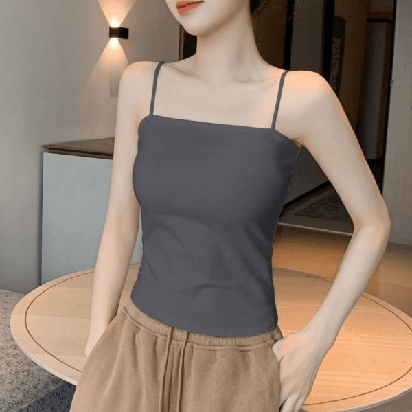 女外穿带胸垫抹胸夏季新款黑色吊带背心一体内搭美背文胸2025打底