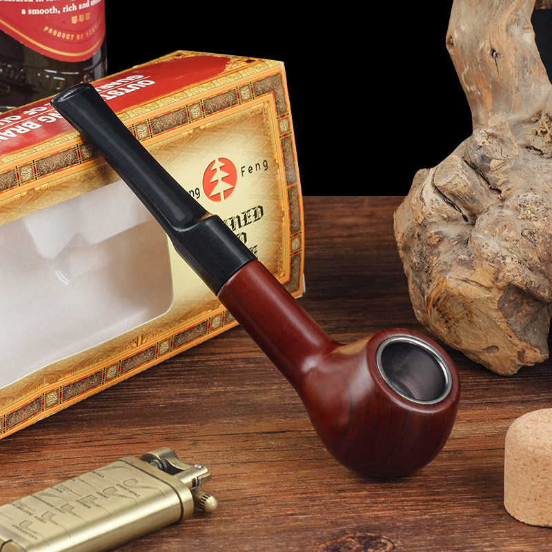 长丰烟斗胶木耐用树脂烟斗便携老式传统旱烟过滤斗直嘴苹果斗男士,收纳整理,打火机收纳盒/袋/柜,淘宝优惠券,粉丝福利购,淘宝优惠卷