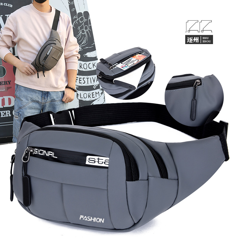 厂家跨境男士腰包皮膜防水大容量多功能斜挎生意手机零钱包