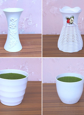 防摔塑料花瓶简约客厅餐桌摆件插花器家居装饰绿植花盆