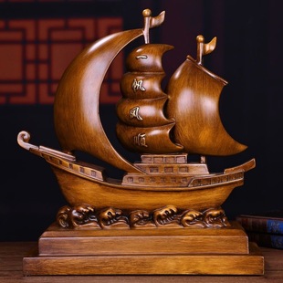 一帆风顺帆船摆件家居饰品招财客厅电视柜酒柜装饰品店铺开业