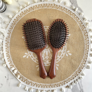 红檀木气垫梳按摩梳子气囊木梳女士男头皮经络家用顺长发头部