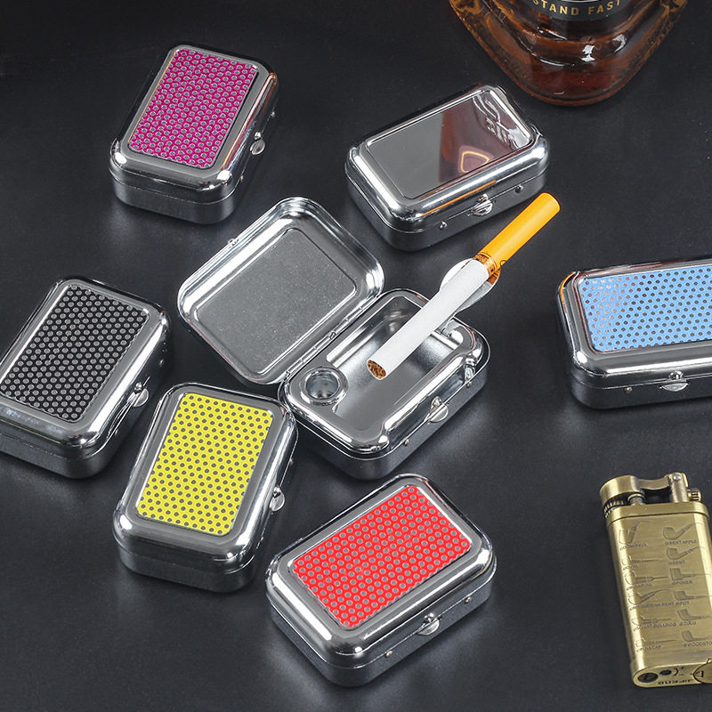 便携方形口袋烟灰缸迷你环保旅游金属小烟缸户外烟灰缸带盖防飞,家居饰品,装饰烟灰缸,淘宝优惠券,粉丝福利购,淘宝优惠卷