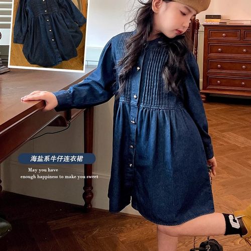 夏装女童连衣裙2024夏季新款儿童韩版J牛仔裙洋气宽松休闲长裙子