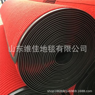 PVC双条纹地毯卷材片材酒店超市除尘垫走廊地毯满铺防滑复合地垫