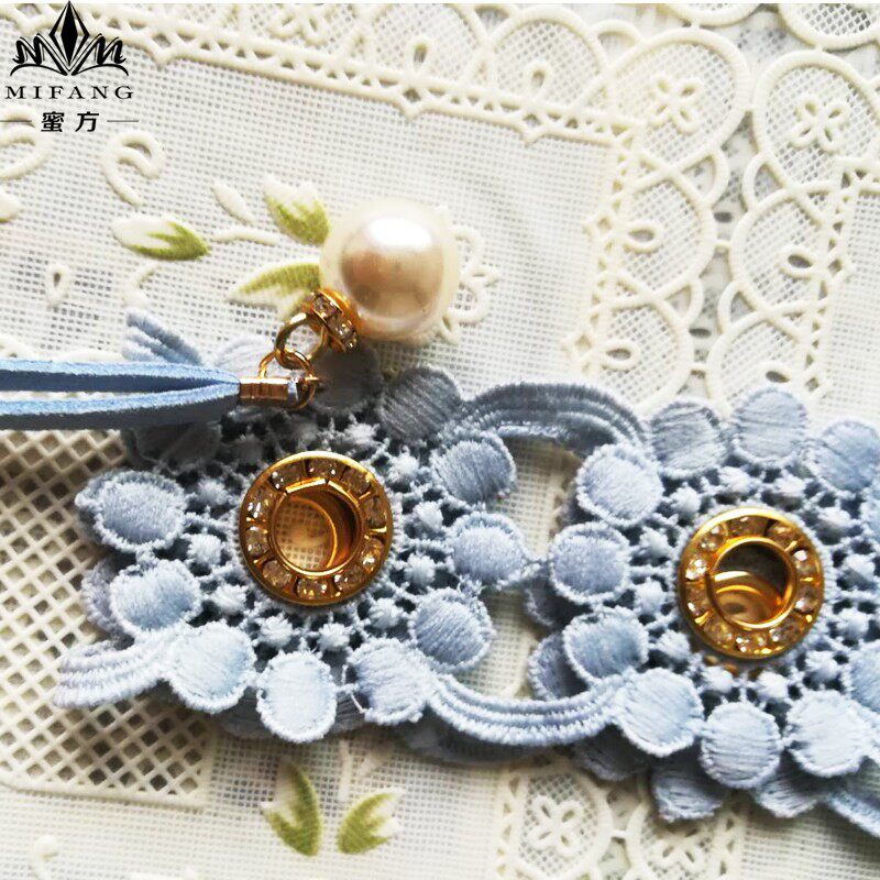 新款女士花边腰带装饰百搭uz黑白蕾丝腰饰优雅覆古洋装风衣腰封