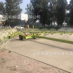 多功能8盘弹簧齿大型液压牵引搂草机 拖拉机牵引6盘搂地膜机