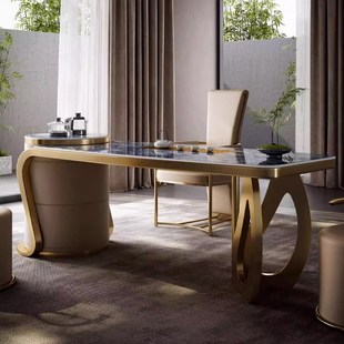 现代高级感岩板茶台茶桌轻奢家用别墅烧水壶N一体泡茶一桌二椅茶