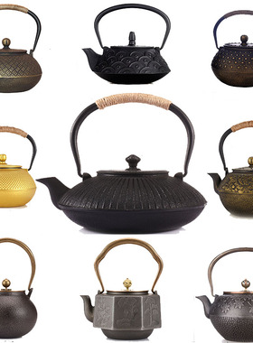 售楼处酒店配g饰软装饰品新中式茶室博古架茶柜茶壶摆件装饰铁壶