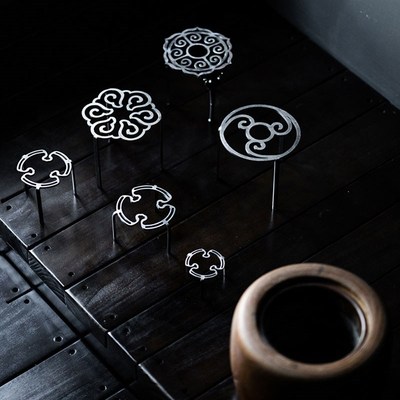 铁艺伍德架围炉煮茶配件户外炉具三脚火钵架O子风炉铁壶支架酒精