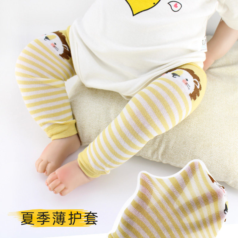婴儿袜套秋冬护膝加厚护腿套卡通A纯棉手臂袖套男女宝宝新生儿长