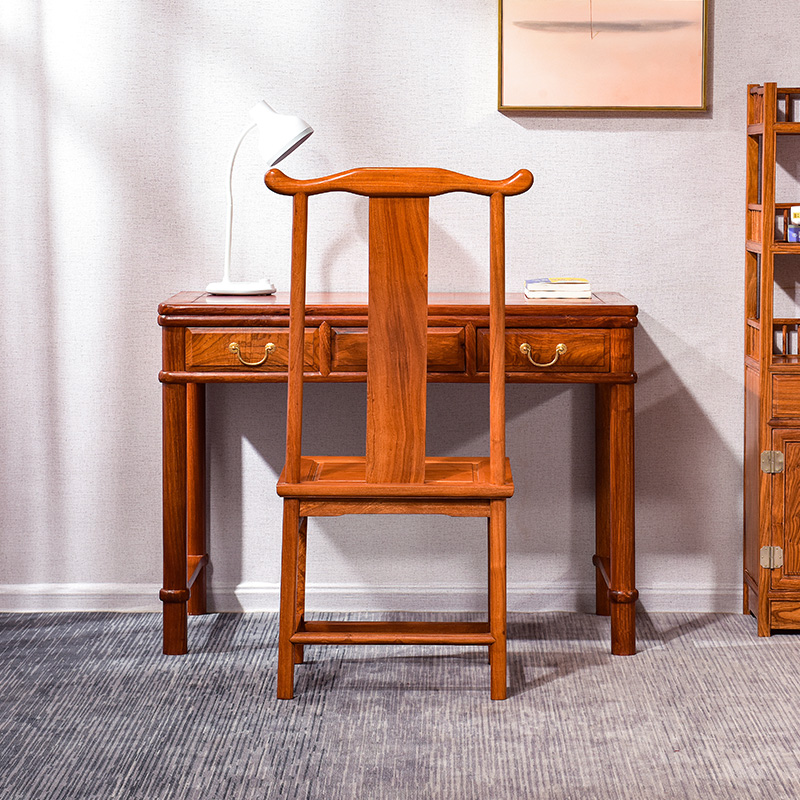 花梨木书桌全实木中式电脑桌家用写字桌刺猬紫檀红木办公桌写字台