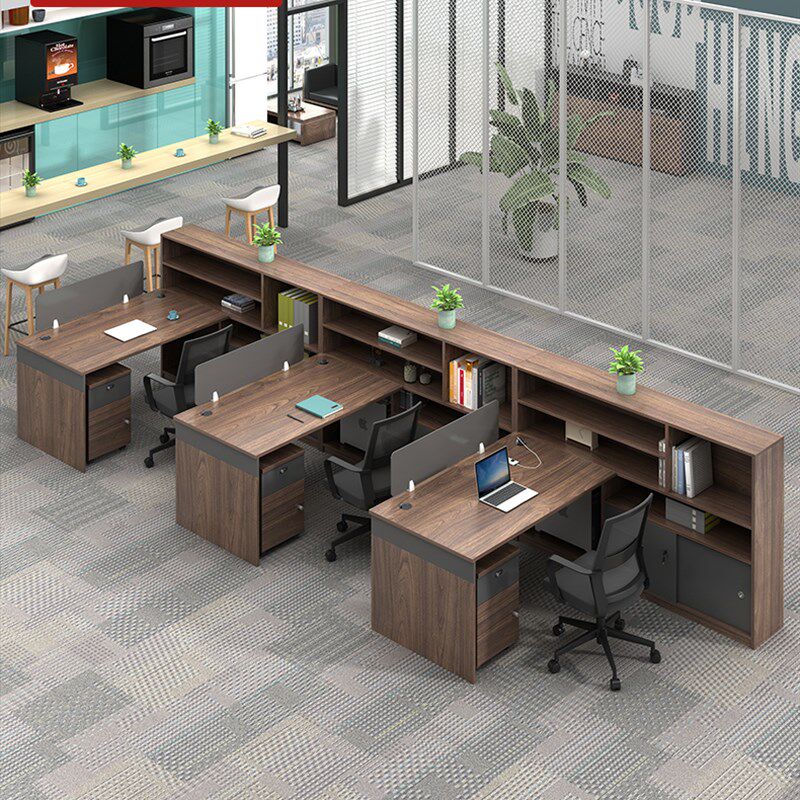 财务办公桌椅现代屏风职员工位卡座四六人位办公家具