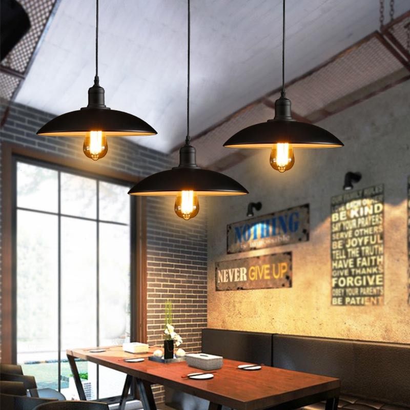 复古吊灯工业风灯罩吧台个性创意酒吧咖啡厅铁艺锅盖网吧,家装灯饰光源,客厅吊灯,淘宝优惠券,粉丝福利购,淘宝优惠卷