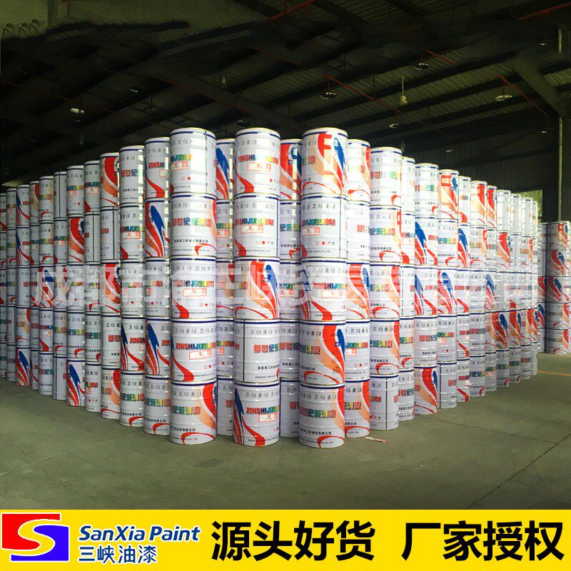 峡油漆成都新世纪大桶白红黄兰黑绿中灰醇酸磁漆金属油漆