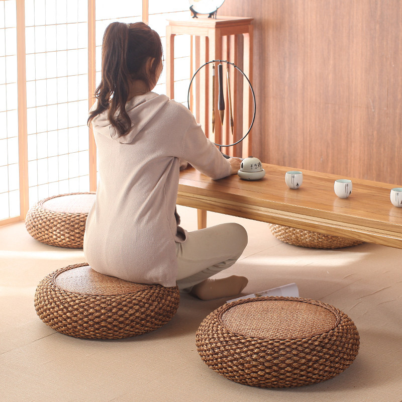 藤编蒲团客厅坐垫地上榻榻米草编坐墩加厚日式S打坐垫拜佛禅修垫,居家布艺,蒲团,淘宝优惠券,粉丝福利购,淘宝优惠卷