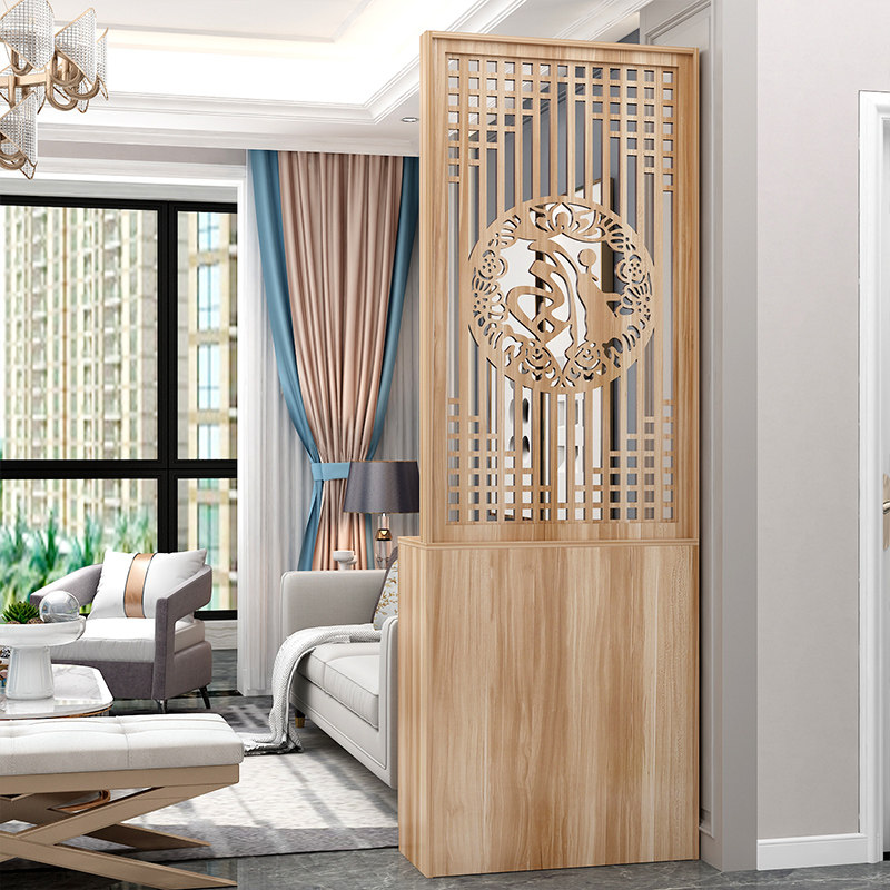 入户屏风客厅新中式镂空隔断柜装C饰置物架实木现代简约进门玄关,住宅家具,门厅/玄关柜/玄关架,淘宝优惠券,粉丝福利购,淘宝优惠卷