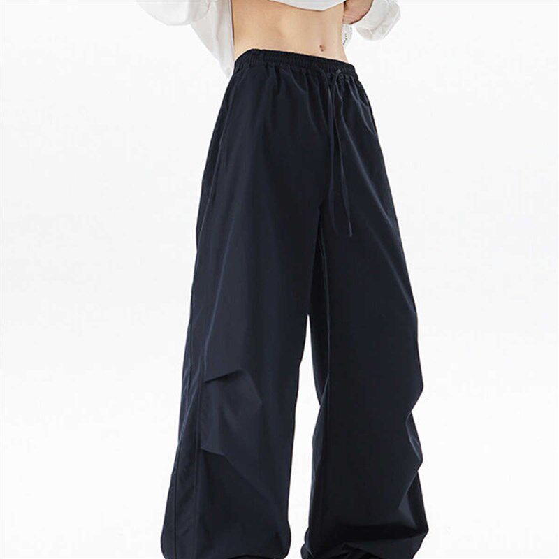 美式宽松阔腿运动裤男夏季u新款大码冲锋裤休闲直筒褶皱工装伞兵,男装,卫裤,淘宝优惠券,粉丝福利购,淘宝优惠卷