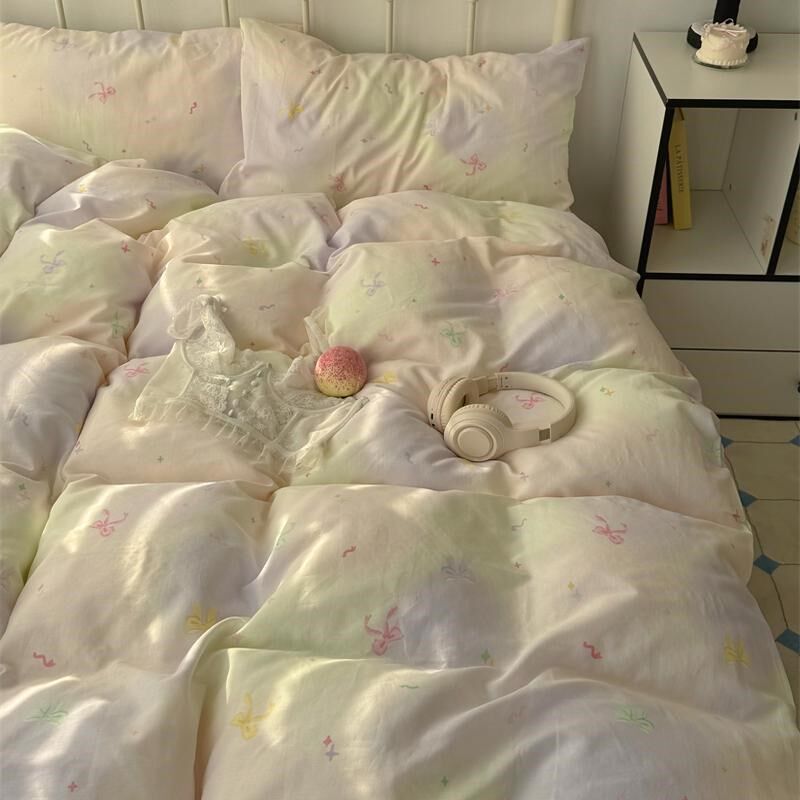 梨梦 梦幻之旅 小p清新A类双层纱四件套全棉床单被套床上用品,床上用品,床品套件/四件套/多件套,淘宝优惠券,粉丝福利购,淘宝优惠卷