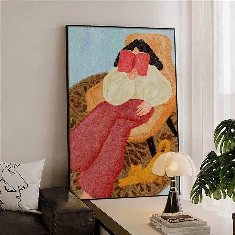 沙发背景抽象人物装饰画竖版w客厅玄关艺术卧室纯手绘背景墙壁挂,家居饰品,现代装饰画,淘宝优惠券,粉丝福利购,淘宝优惠卷