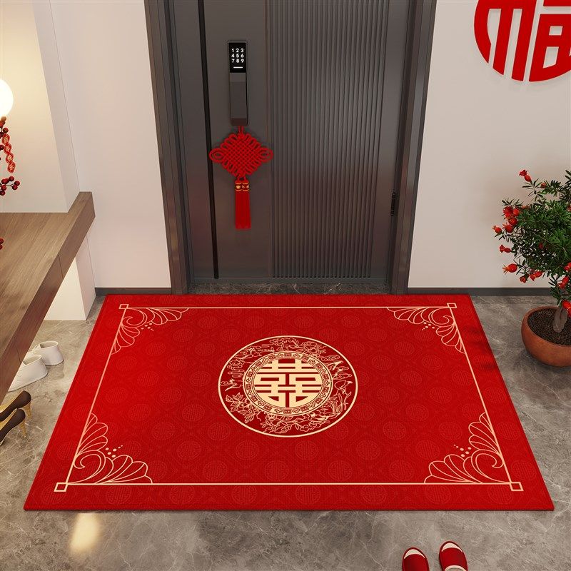 喜庆结婚红地毯高级感进门地垫入户门垫M可裁剪大门口玄关脚垫,居家布艺,入户地垫,淘宝优惠券,粉丝福利购,淘宝优惠卷
