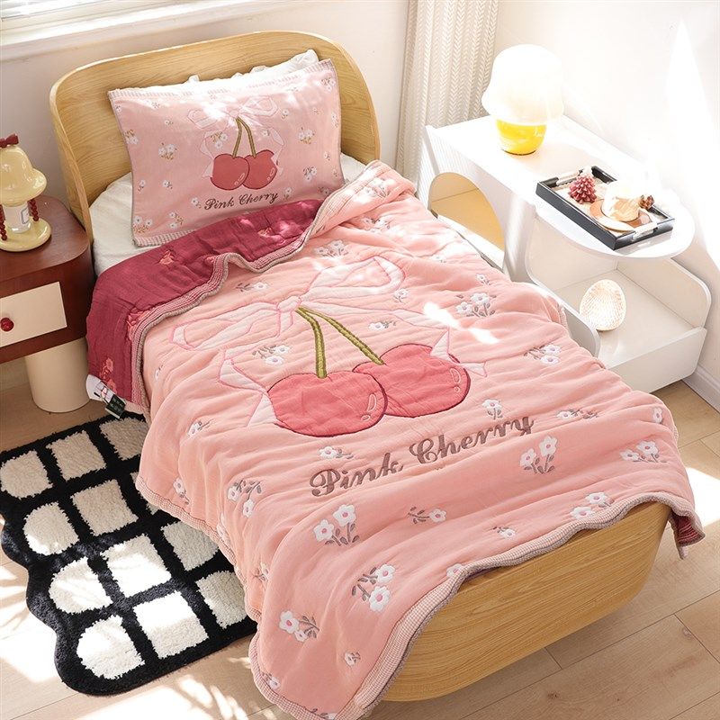 十层纱布儿童毛巾被两件套全棉吸汗宝宝午睡盖毯幼.儿园泡芙被,床上用品,休闲毯/毛毯/绒毯,淘宝优惠券,粉丝福利购,淘宝优惠卷