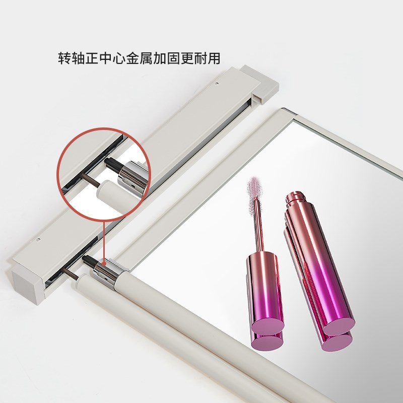 衣柜镜子旋转穿衣镜试衣全t身折叠平开门内置内装隐形对开门推拉