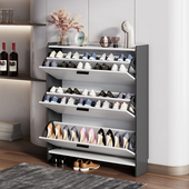 柜进门楼道走廊家用门口多功能开放全封闭收纳 超薄翻斗鞋 46码 大码