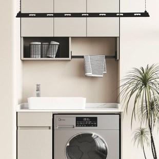 电动晾衣架隐形智能遥控全自动升降侧横装 单杆明装 窗帘盒内小户型