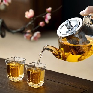 泡茶壶玻璃耐高温不锈钢内胆过滤家用功夫冲茶器单壶花茶壶茶具