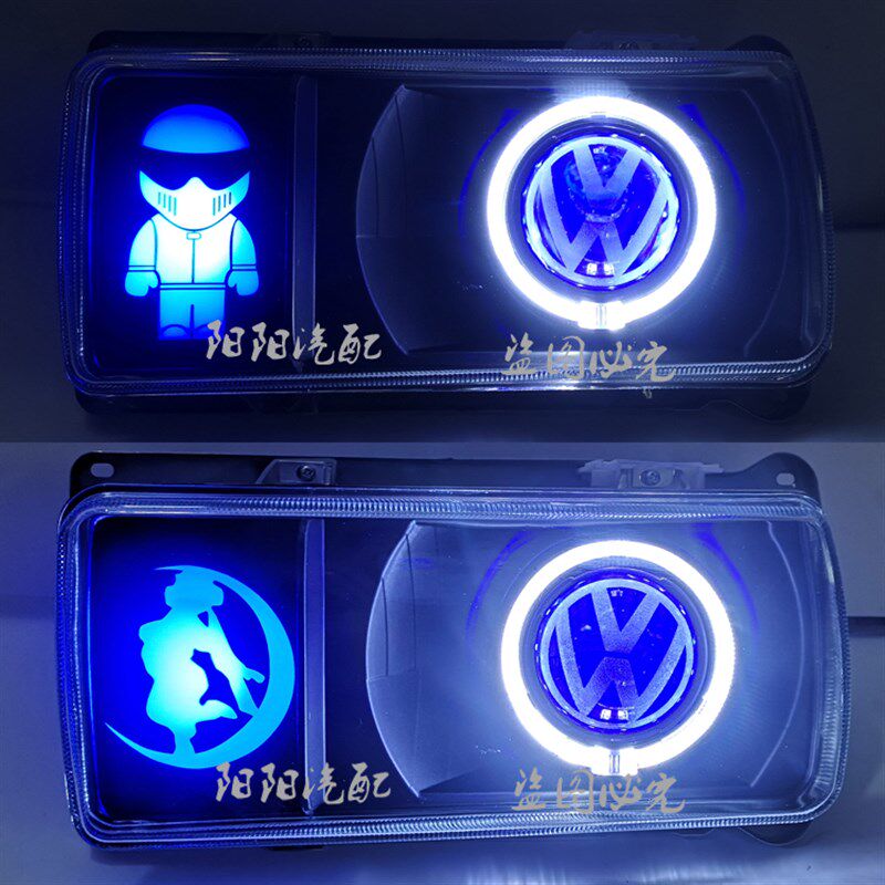 桑塔纳普桑尾灯改鱼骨行灯转向刹灯 普桑兰博基尼