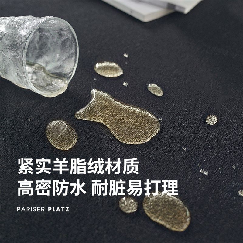 UFN 规则客厅地毯黑色极简卧室床边毯法式高级沙发茶几毯地垫,居家布艺,地毯,淘宝优惠券,粉丝福利购,淘宝优惠卷